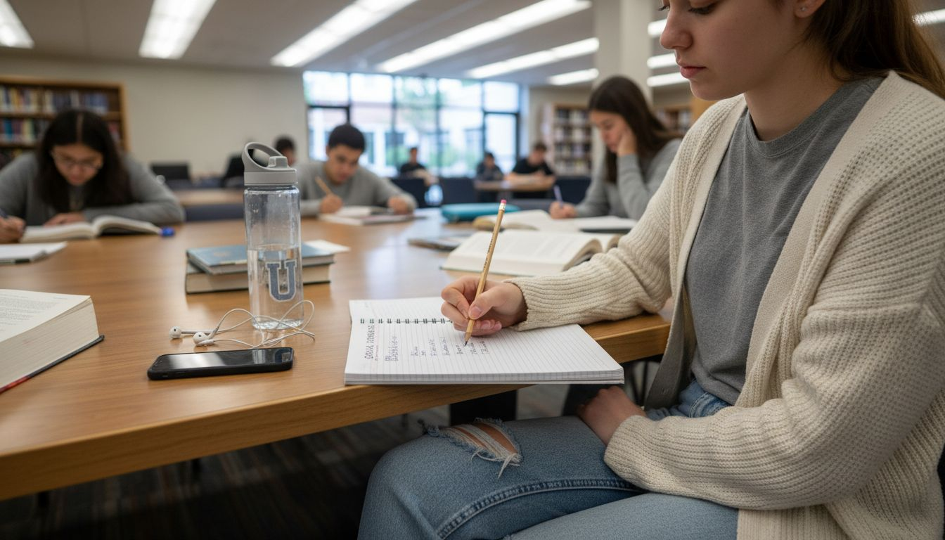 Student marking tasks in library journal