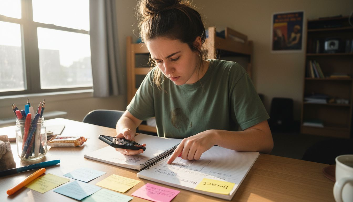 Student uses RICE prioritization at desk