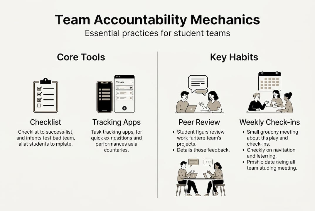 Infographic team accountability practices overview
