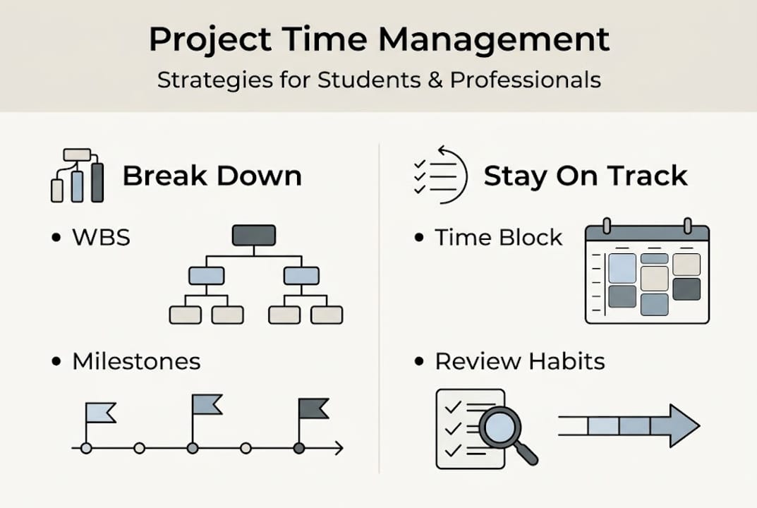 Infographic on project time management strategies
