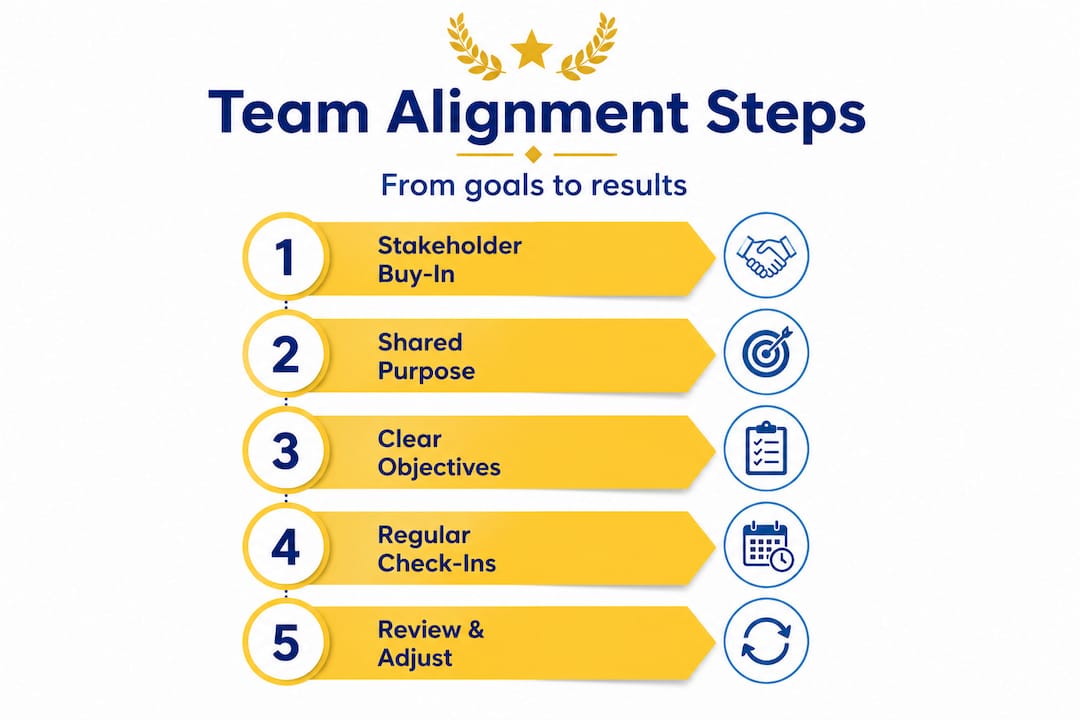 Infographic outlines team alignment steps