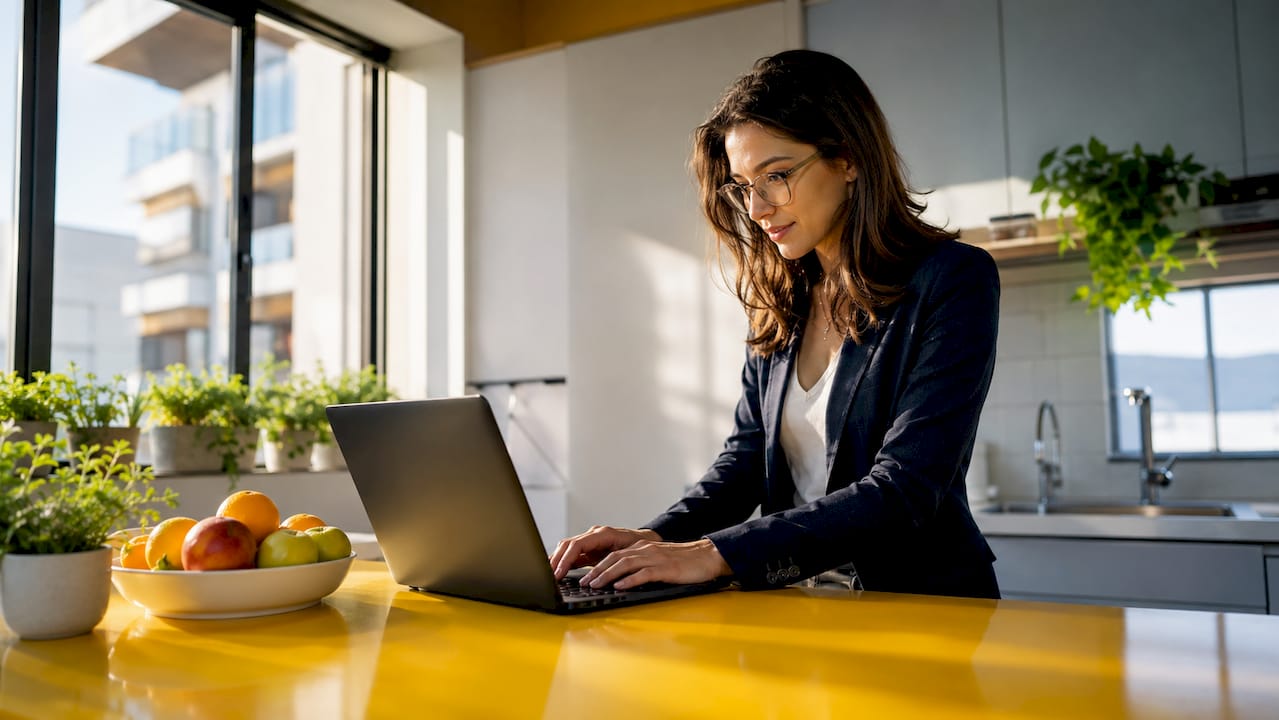 Person writing structured feedback request email