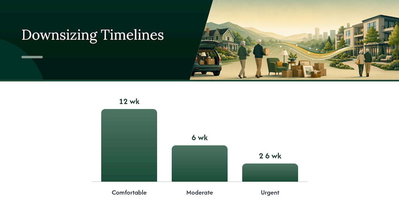 Comparison of senior downsizing timelines