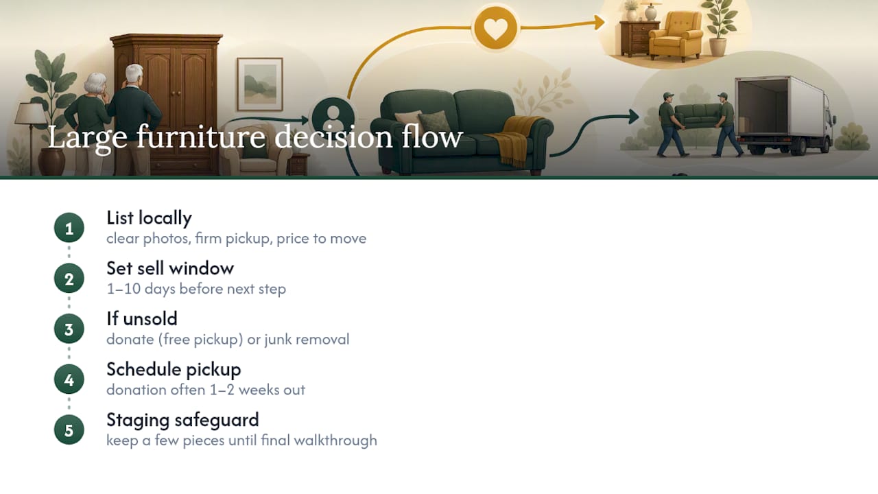 How Do You Sell or Donate Large Furniture Without It Sitting for Weeks? — overview diagram