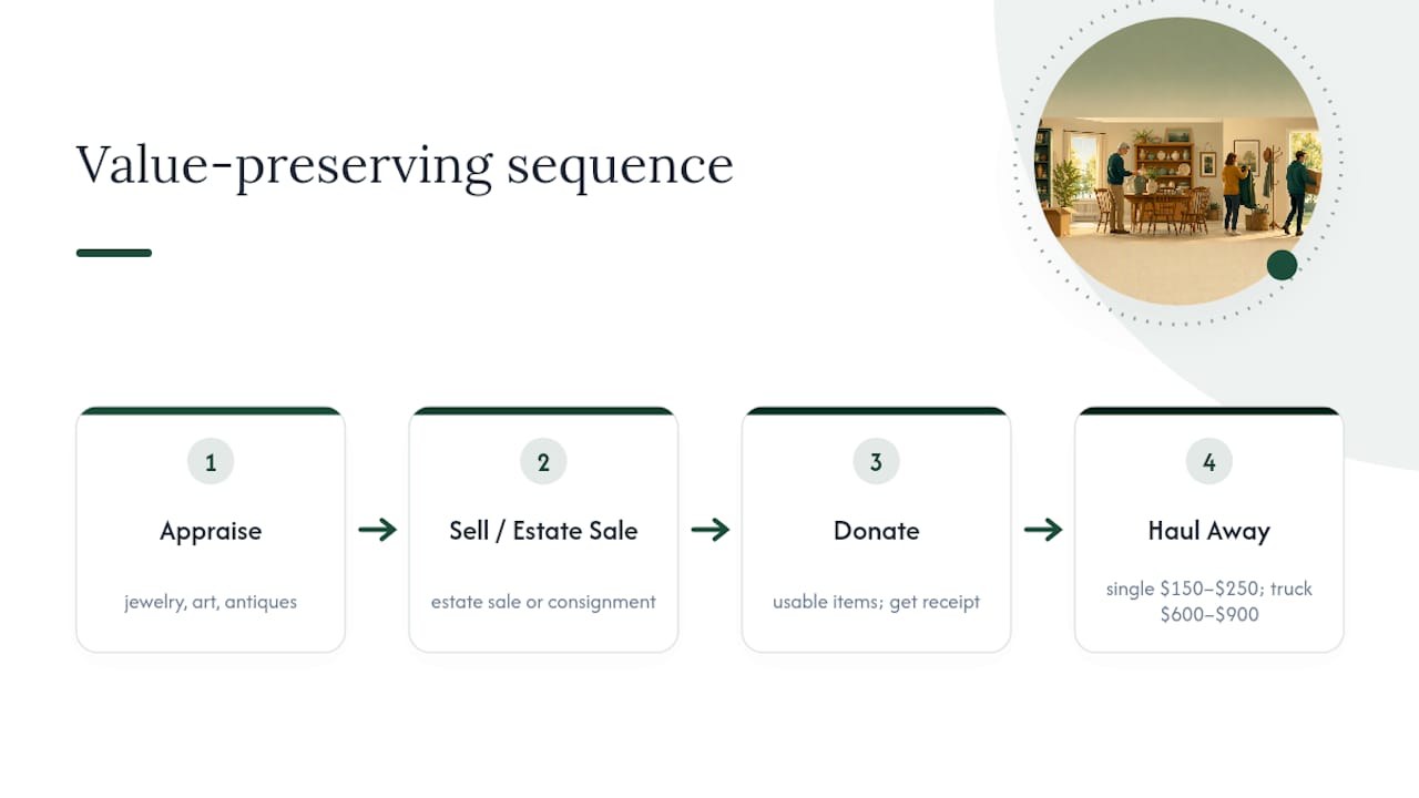 Estate cleanout disposal sequence diagram