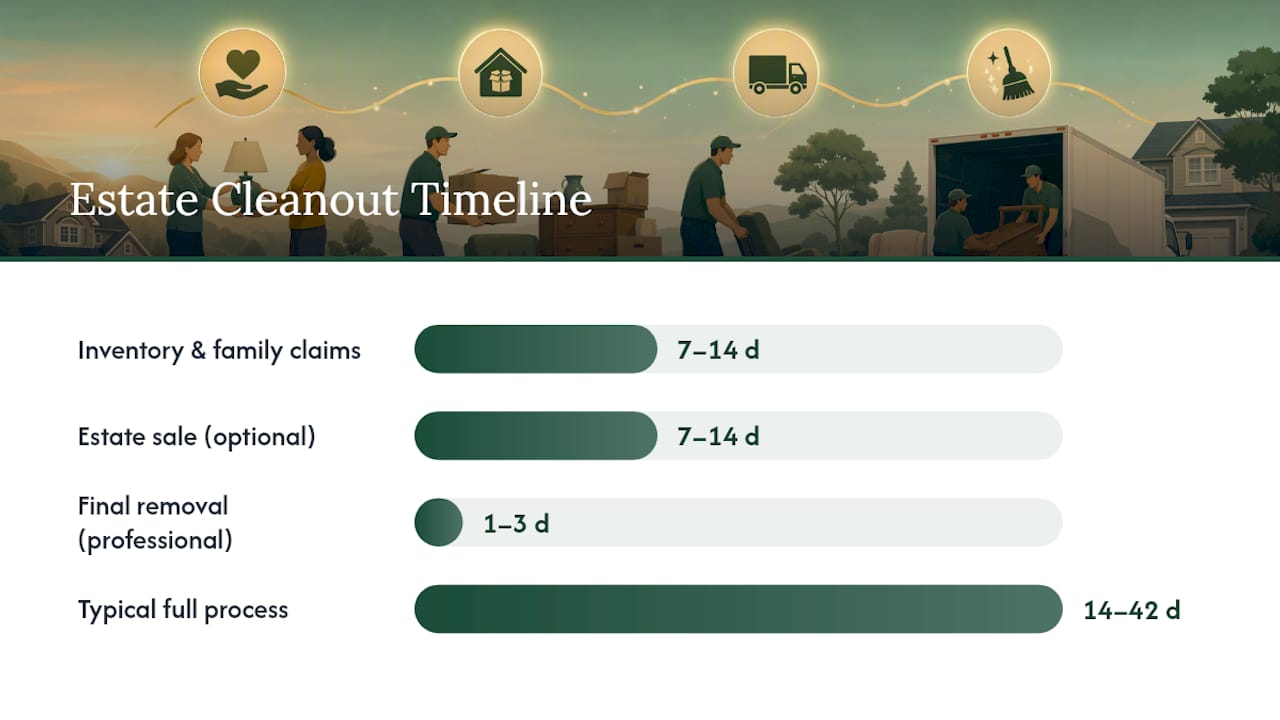 Phased estate cleanout timeline