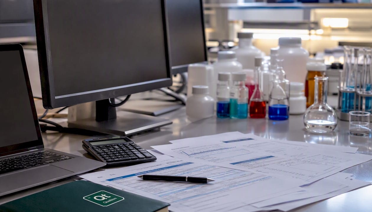 Lab workstation with audit trail documents