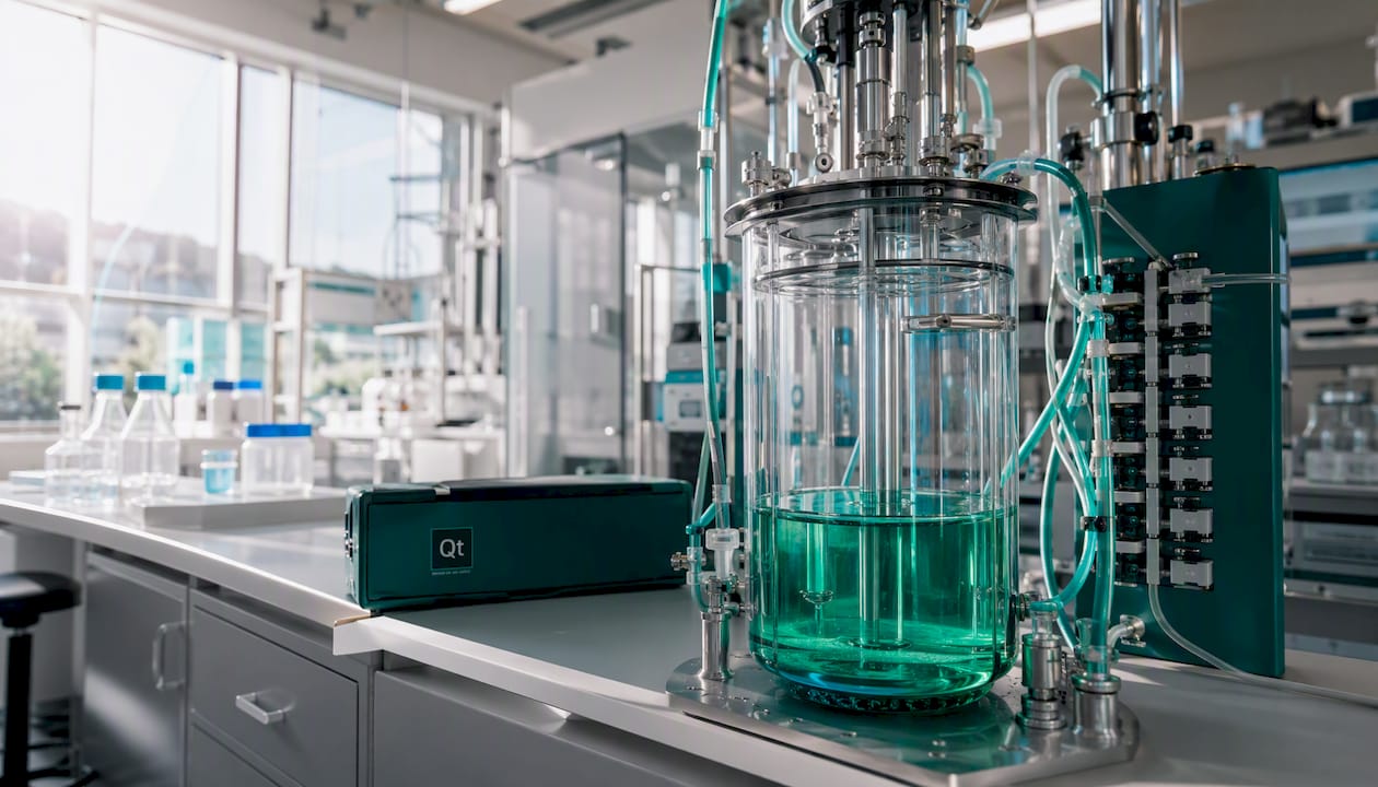 Biotech lab bioreactors and monitoring instruments