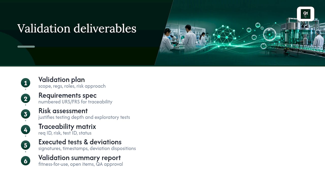 Building Validation Deliverables That Hold Up Under Inspection — overview diagram