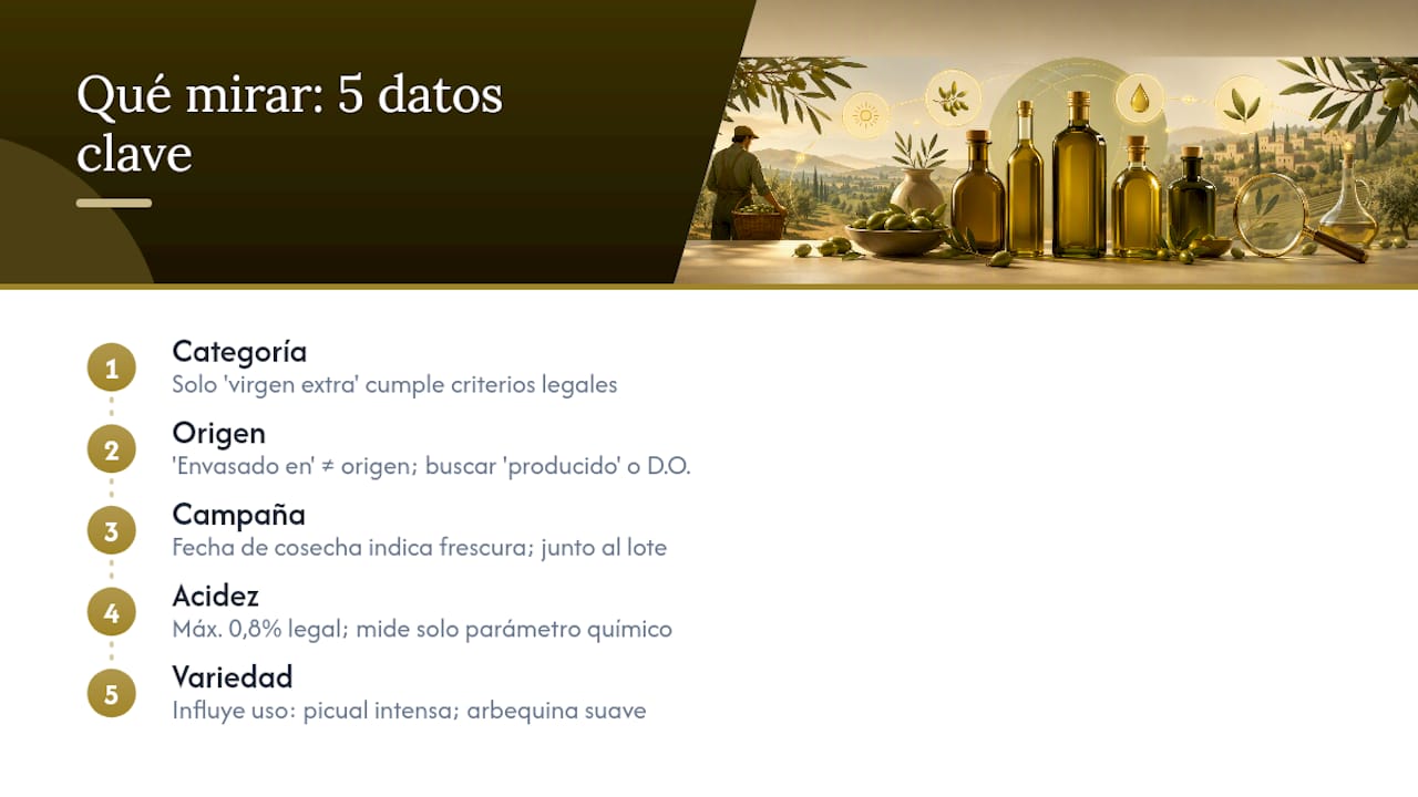 Cinco datos esenciales sobre la etiqueta del AOVE