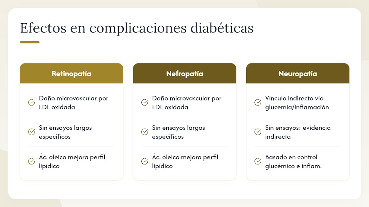 Efectos a largo plazo sobre las complicaciones de la diabetes — overview diagram