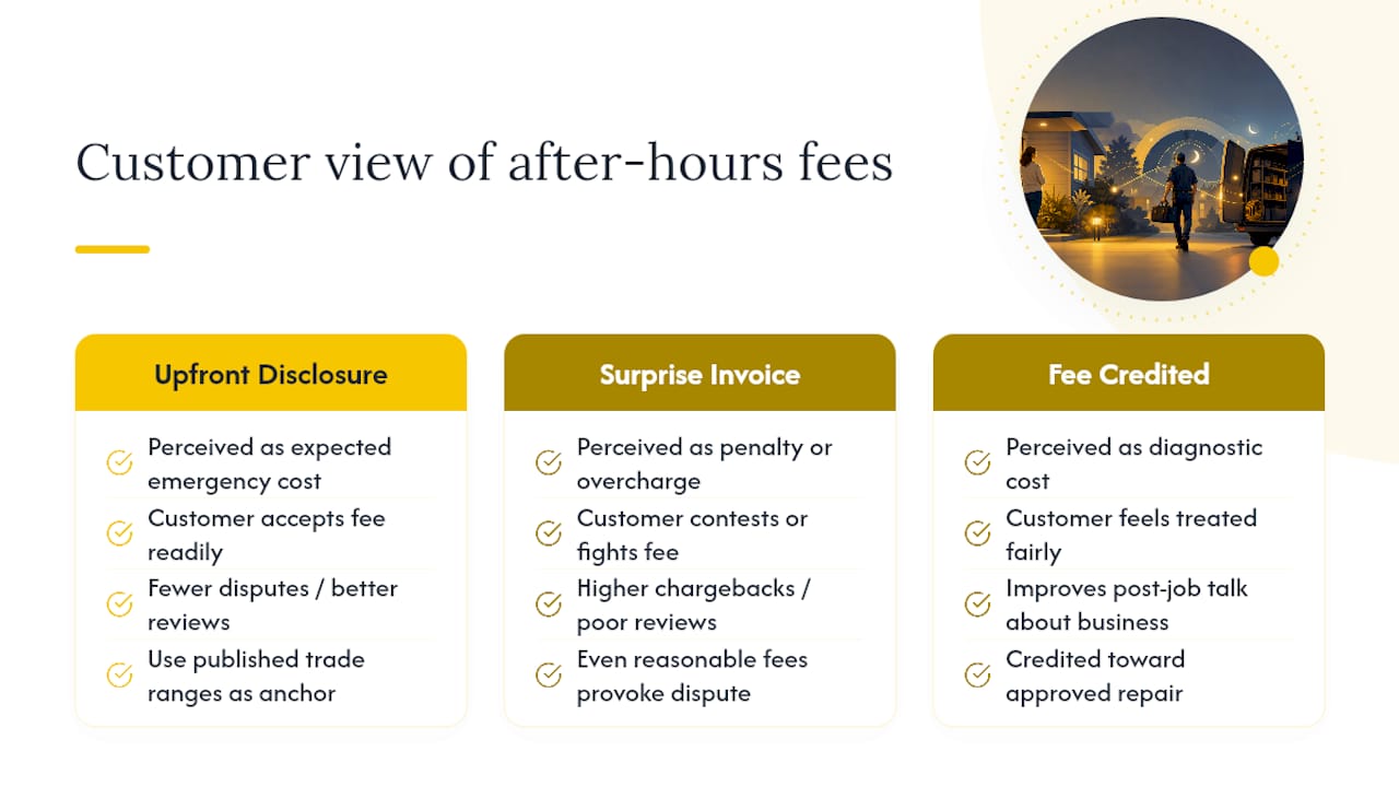 How Do Customers Perceive Your After Hours Fees? — overview diagram