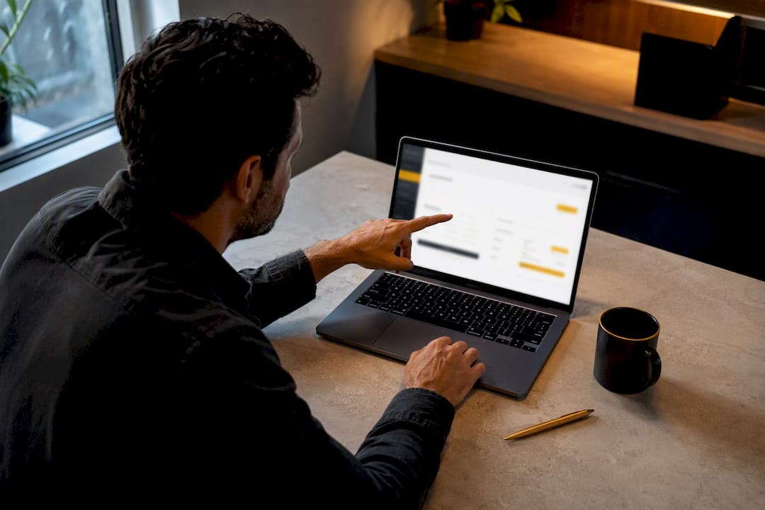 Owner reviewing an invoice due date