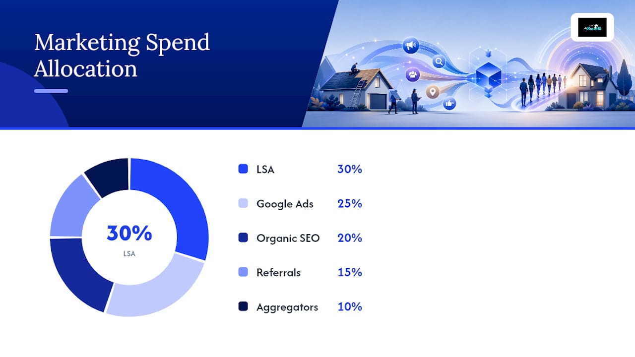 Comparison diagram of roofing marketing channel roles