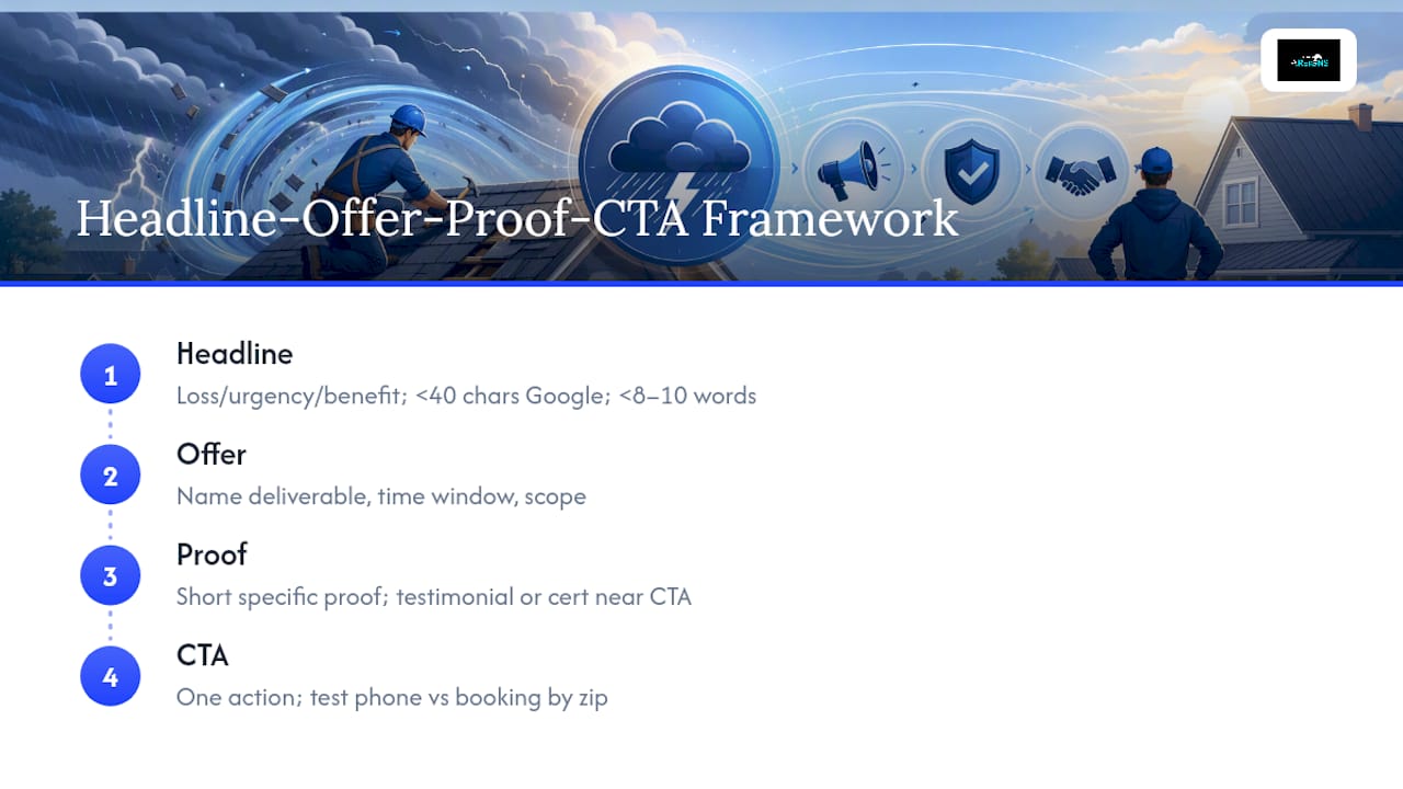 The Headline, Offer, Proof, CTA Framework — overview diagram