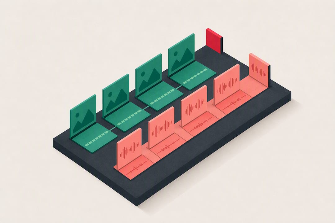 Isometric two-column scripting template illustration