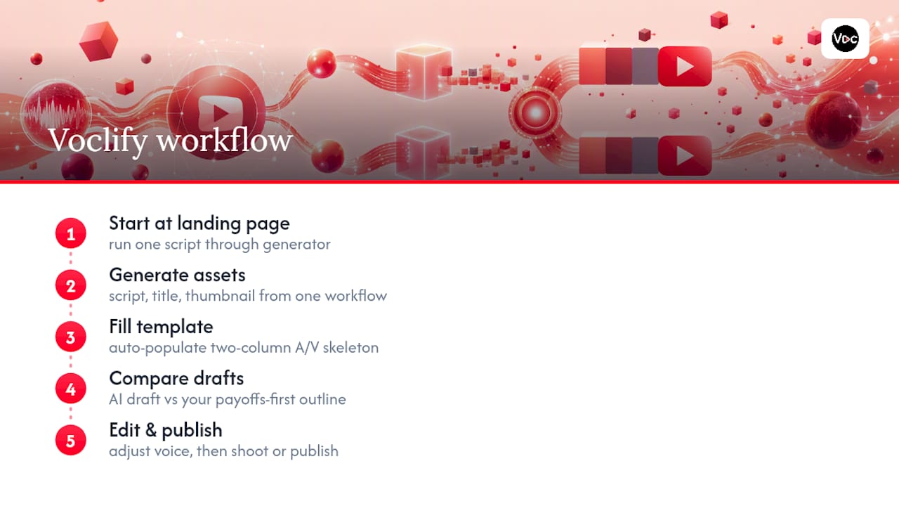 Automate Your Script Workflow With Voclify — overview diagram