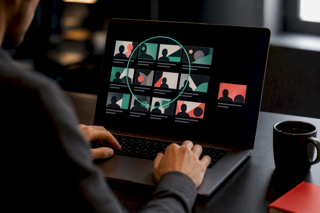 Abstract thumbnail pattern analysis grid