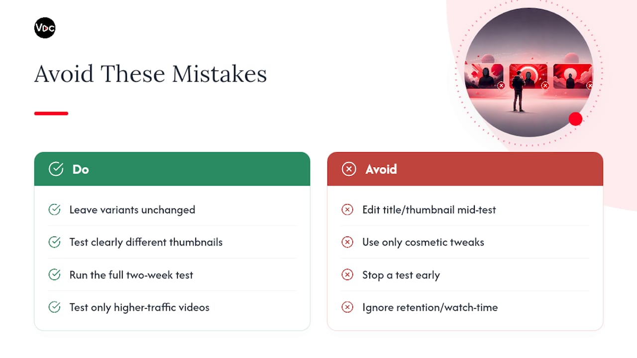 Common Mistakes That Wreck a Thumbnail Test — overview diagram