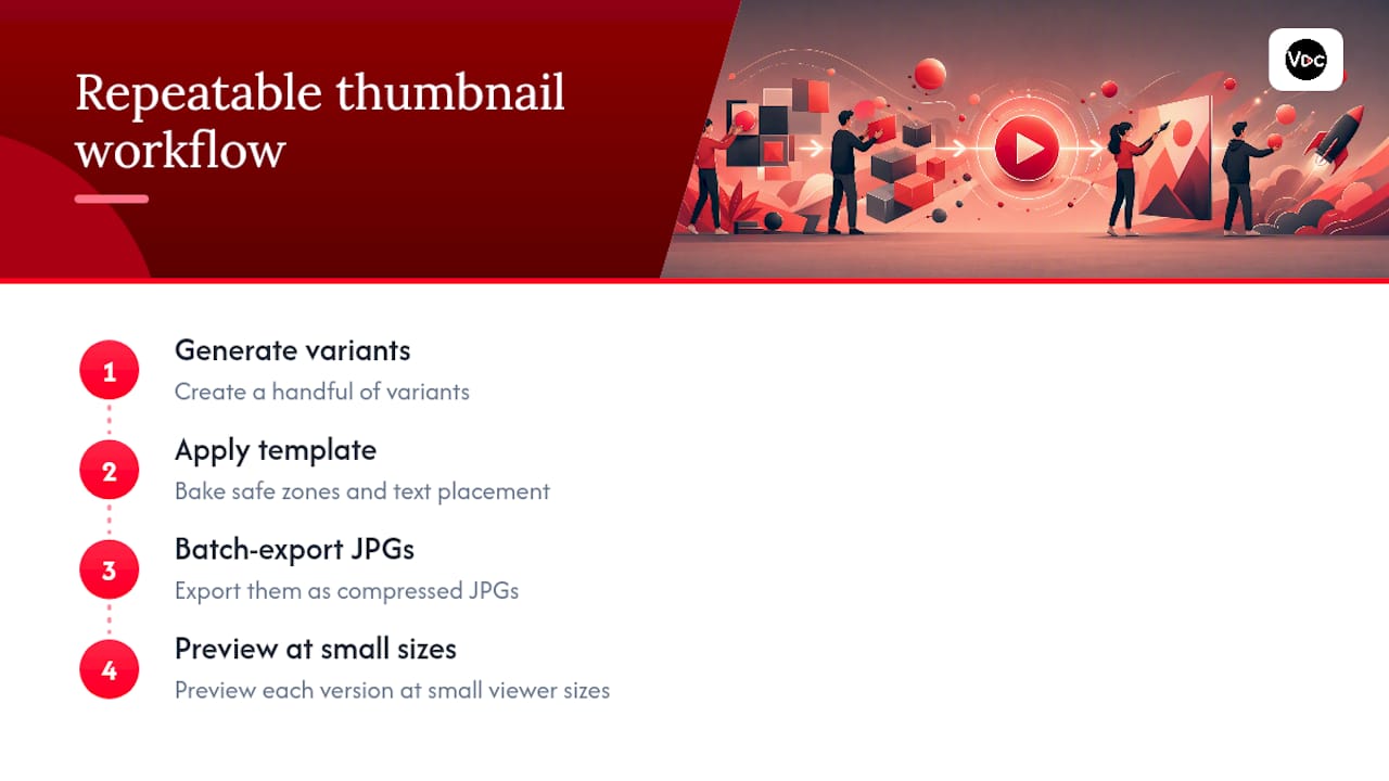 Four-step thumbnail testing workflow