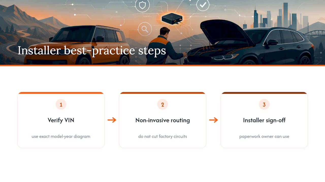 Three-step tracker installation best practice