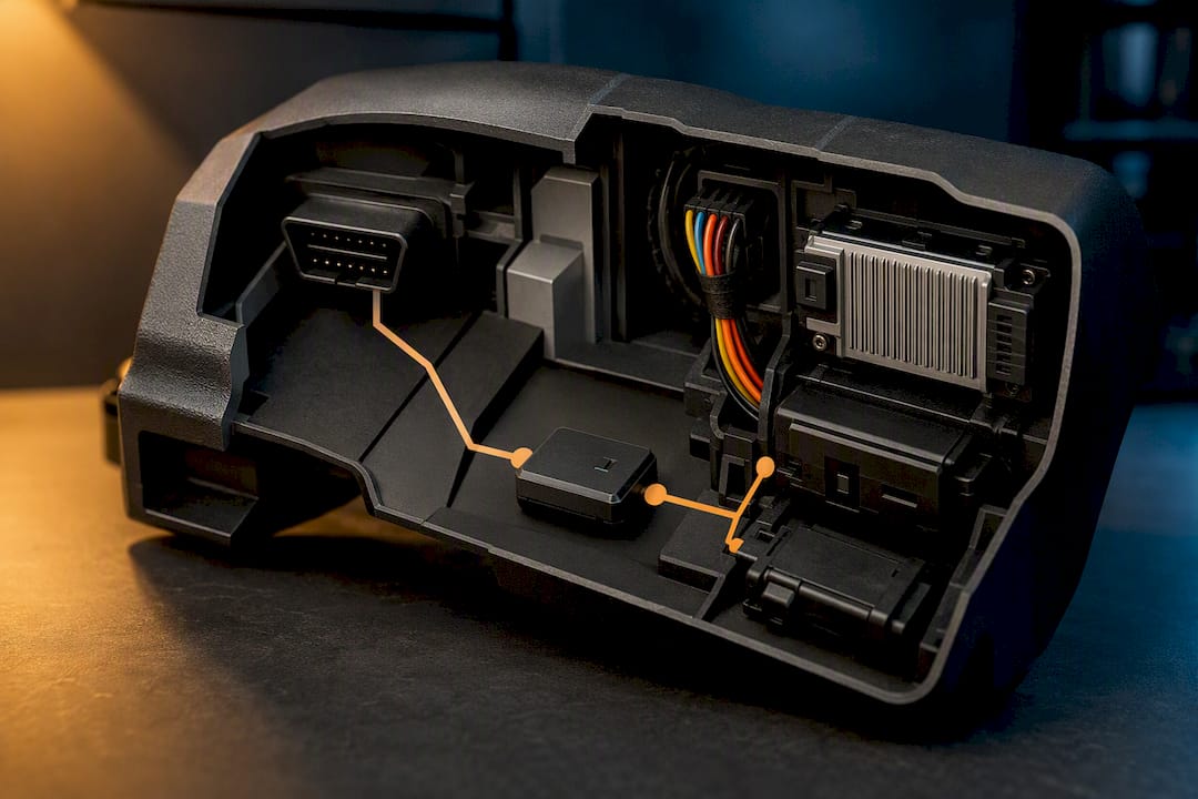 Illustration of tracker wiring compatibility