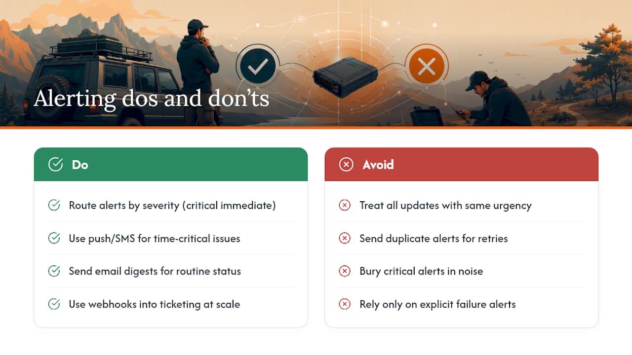 Getting alerts right so you're not drowning in noise — overview diagram