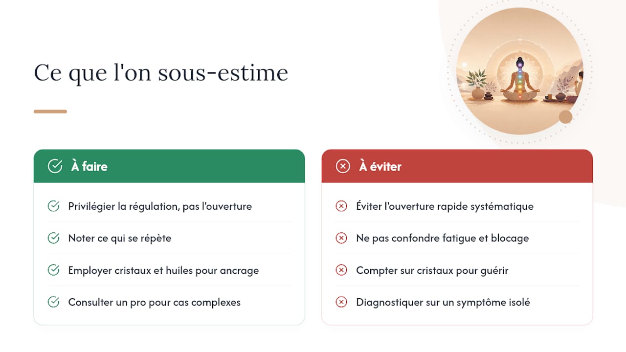 Ce que l'on sous-estime dans le travail sur les chakras — overview diagram