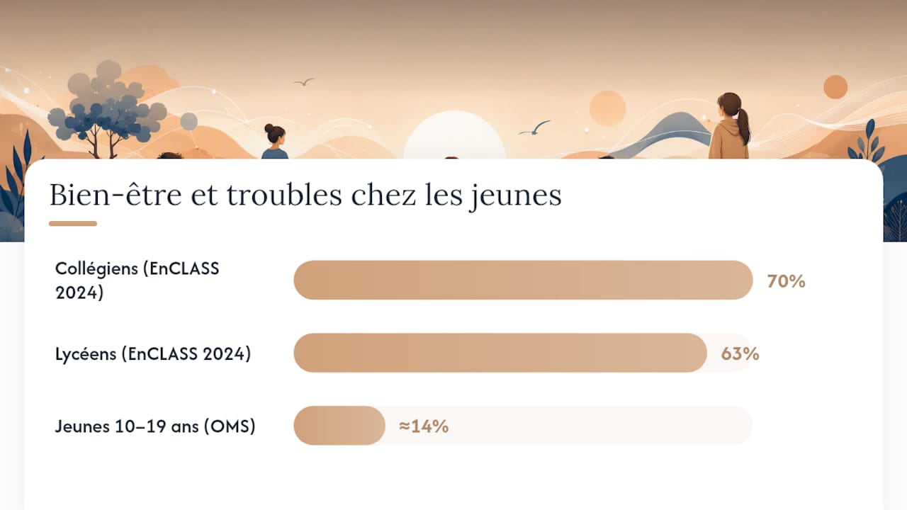 Chiffres clés sur la santé mentale et la vulnérabilité émotionnelle chez les adolescents