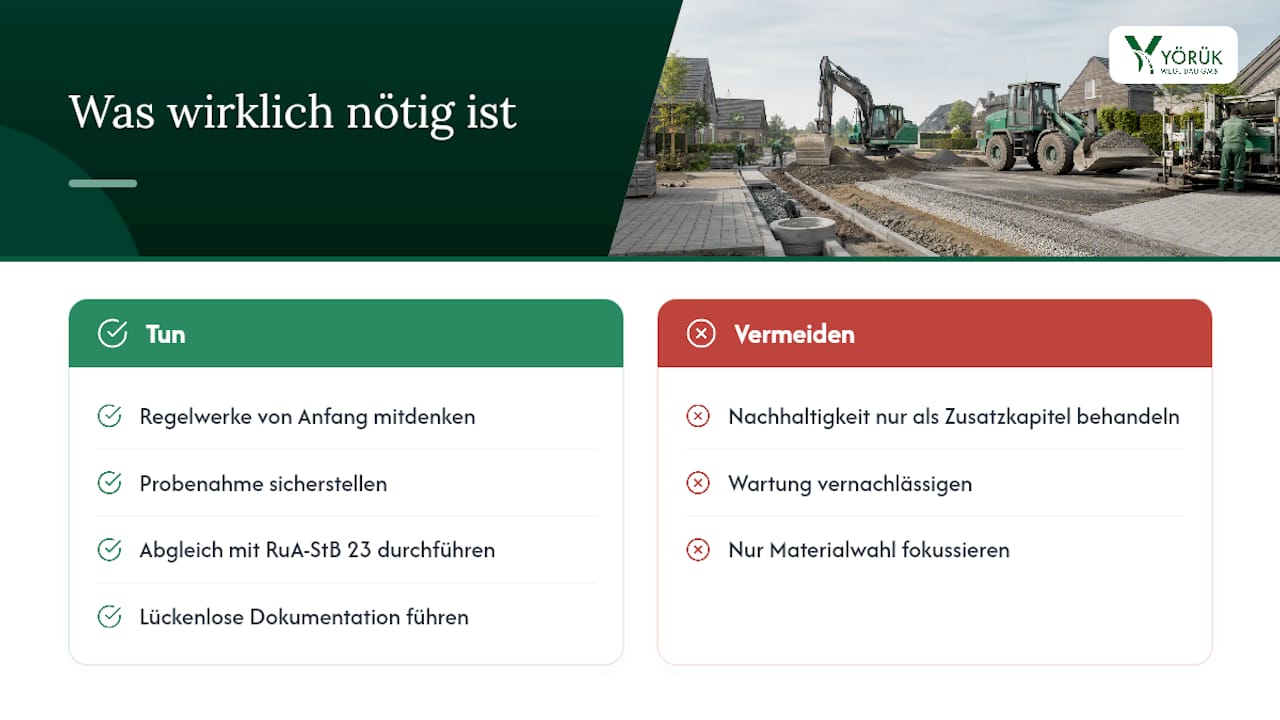 Was Nachhaltigkeit im Straßenbau wirklich braucht — overview diagram