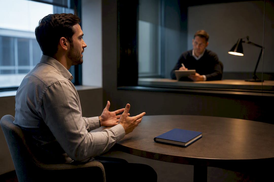 Manager observing sales role-play certification