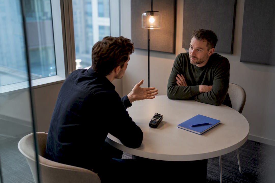 Sales professionals practicing a buyer conversation