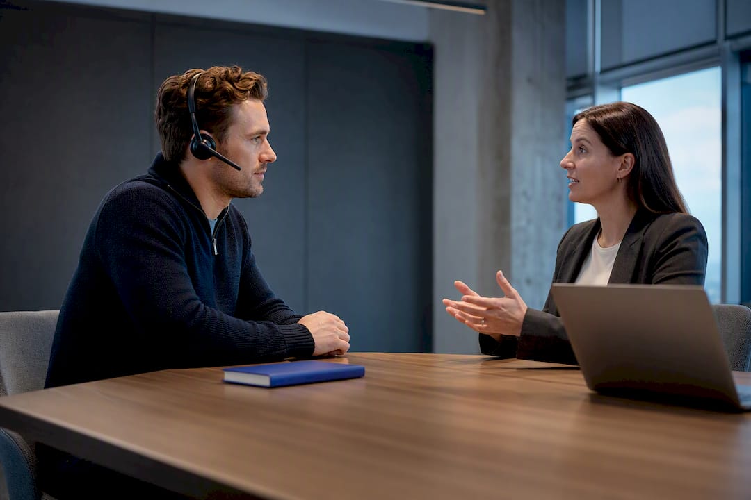 Sales rep practicing a qualification conversation