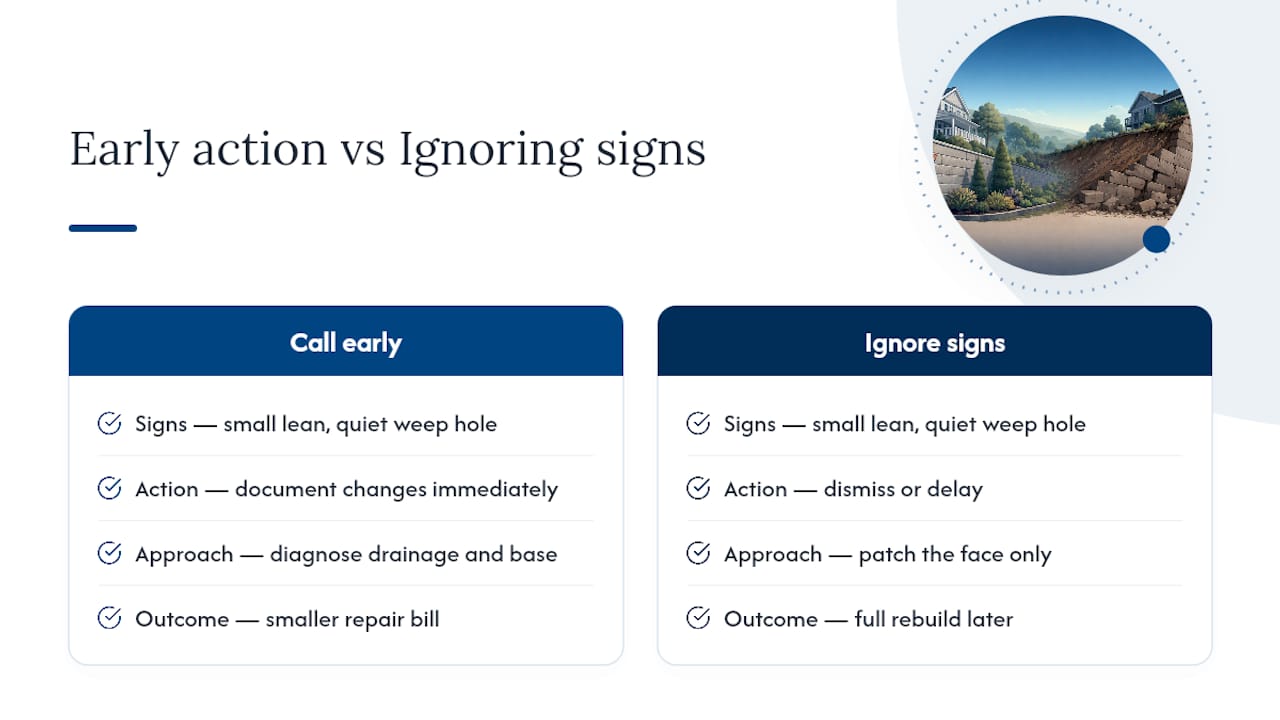 Why Heritage Masonry & Brick treats early signs seriously — overview diagram