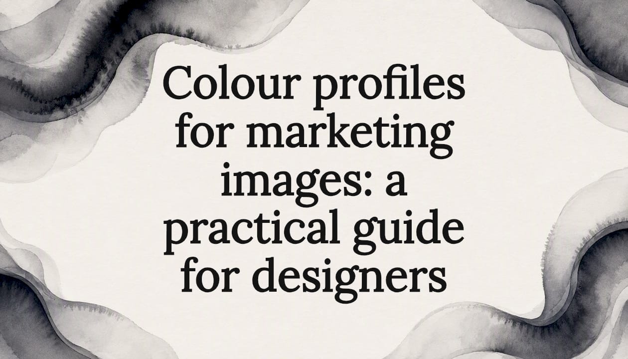 Decorative watercolor ribbon frame around title text