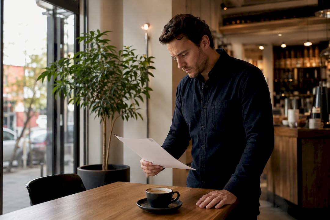 Business owner completing rights buyout contract