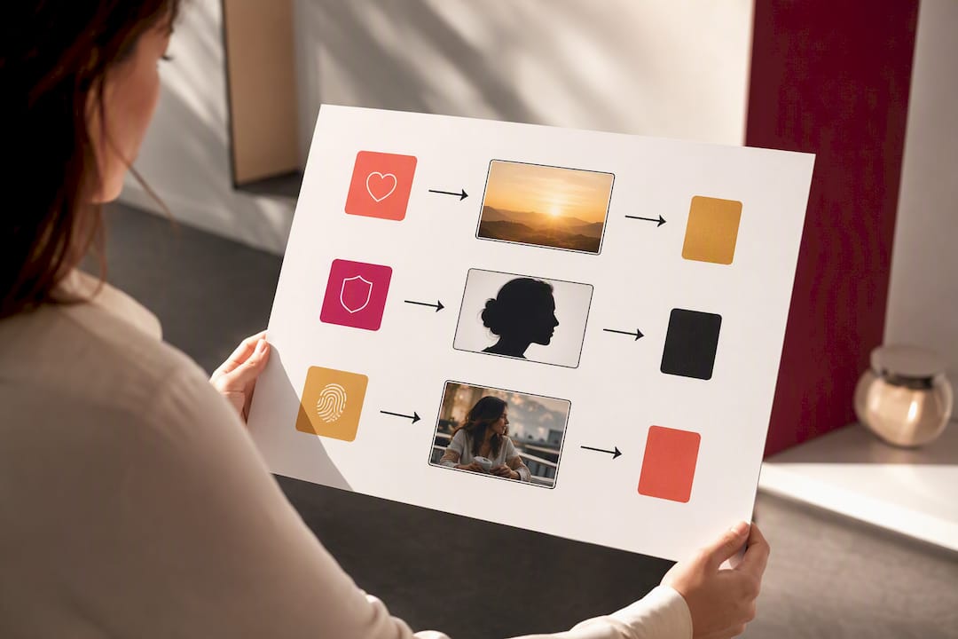 Brand values mapped to photographic choices