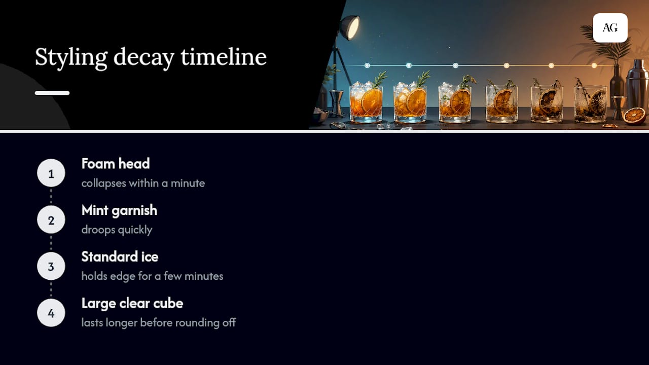 Cocktail ingredients ranked by shooting lifespan
