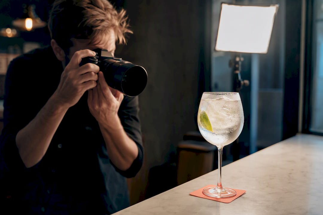 Translucent drink lit from behind