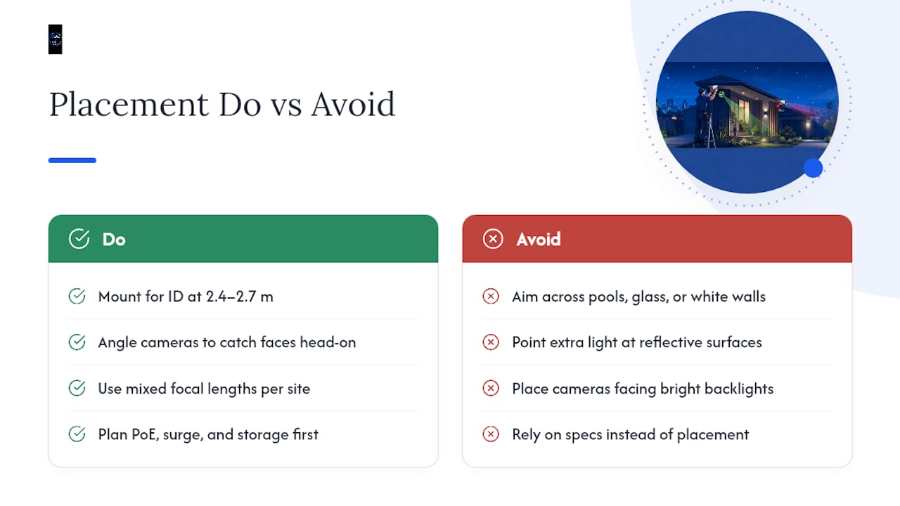 Installation and Placement Rules That Make or Break Night Footage — overview diagram