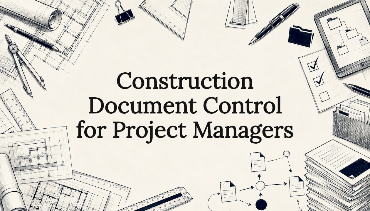 Decorative title card illustration for document control
