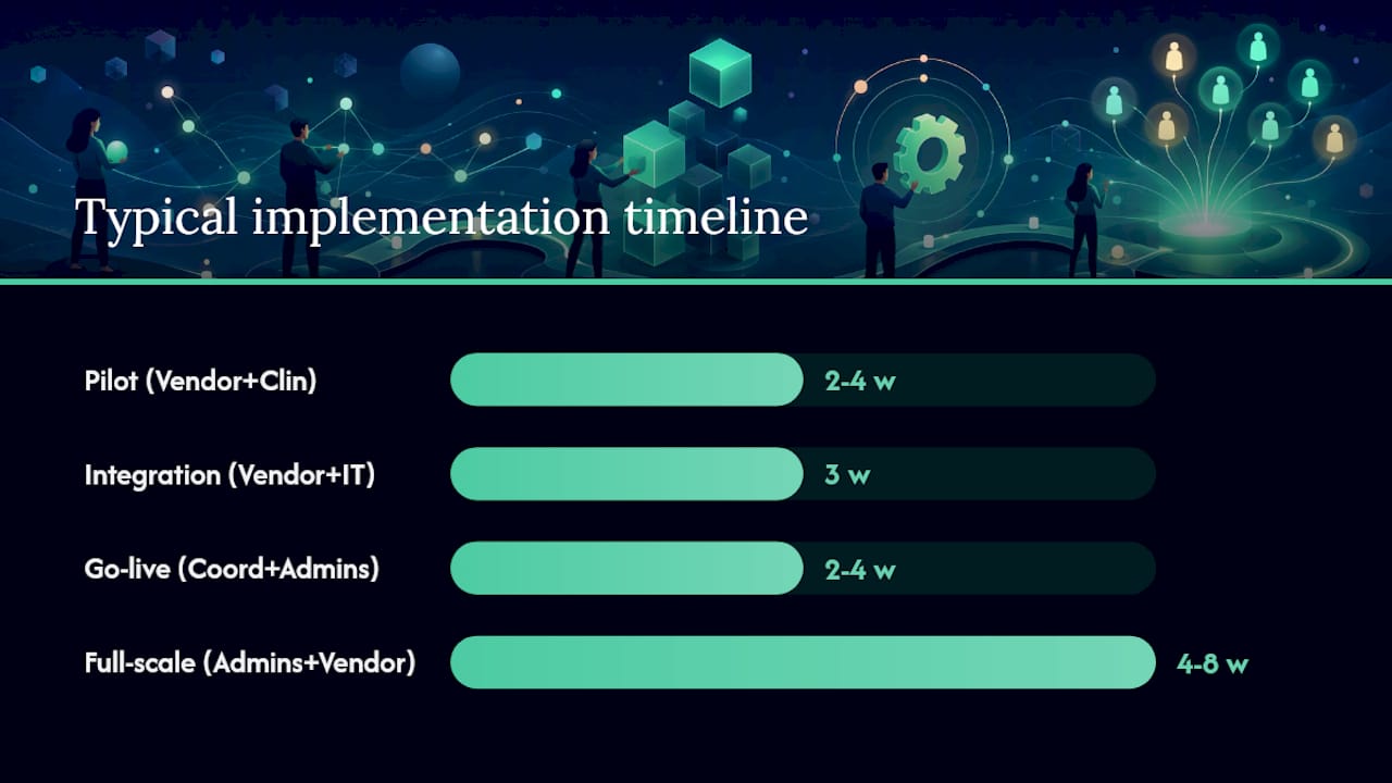 Implementation phases timeline for referral automation