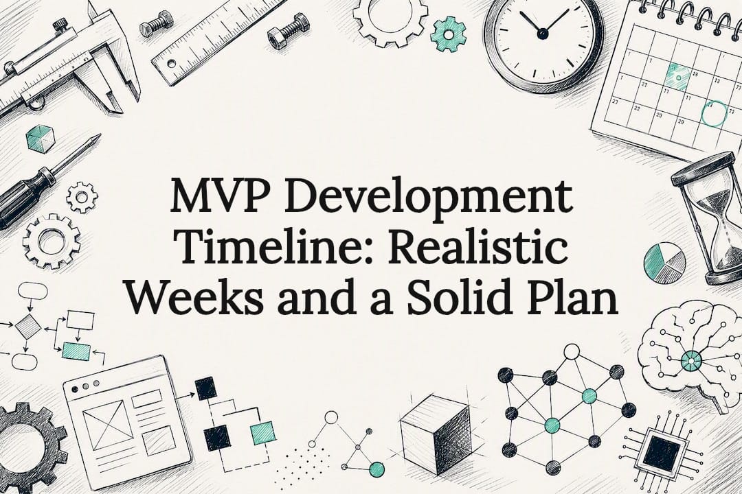 Decorative title card illustration representing MVP development timeline