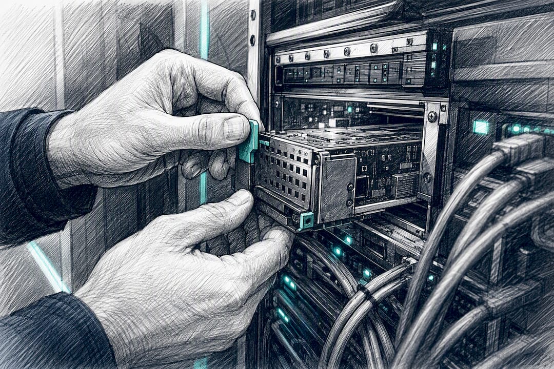 Hands troubleshooting server hardware component