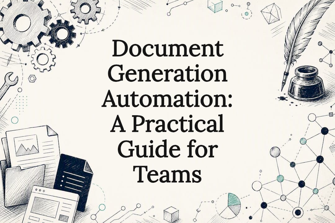 Decorative technology and document automation illustration