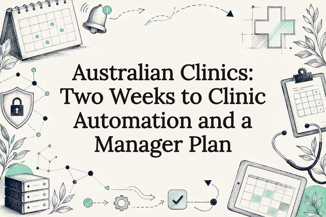 Clinic automation title card illustration