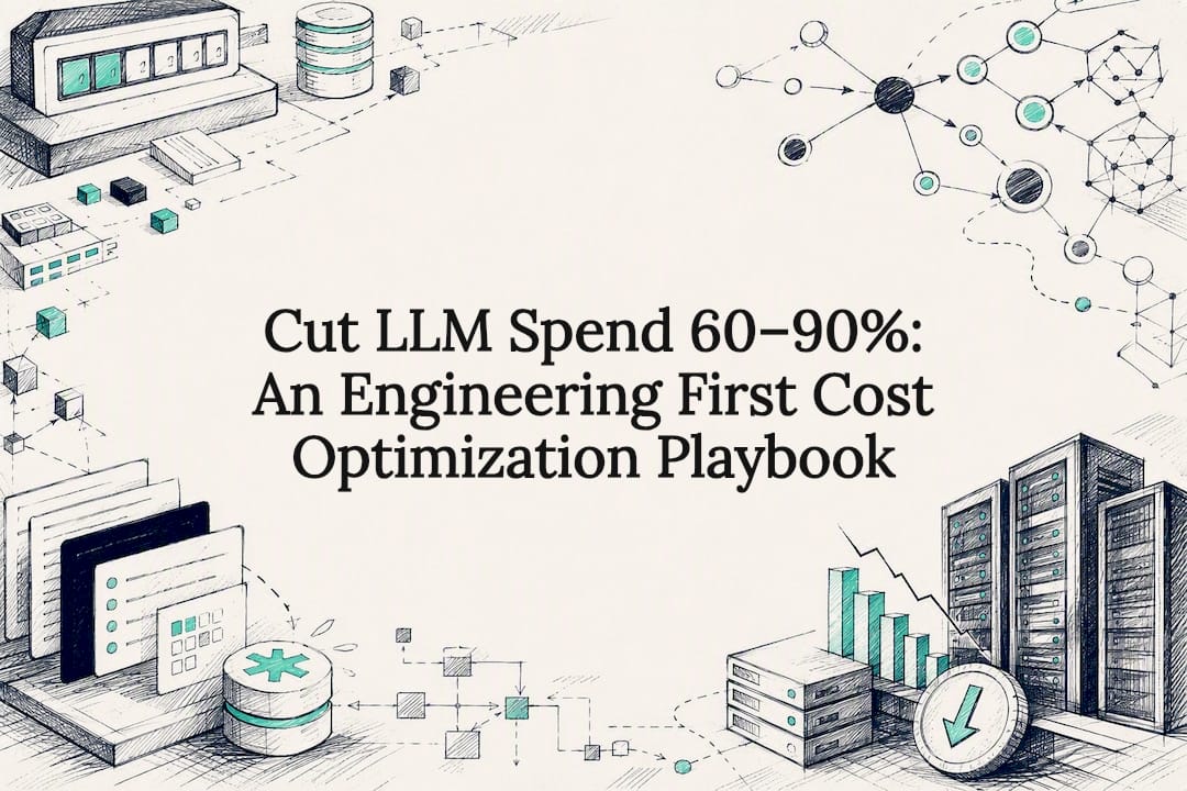 Decorative LLM cost optimization title card