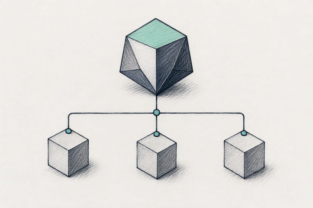 One central metric with three connected inputs
