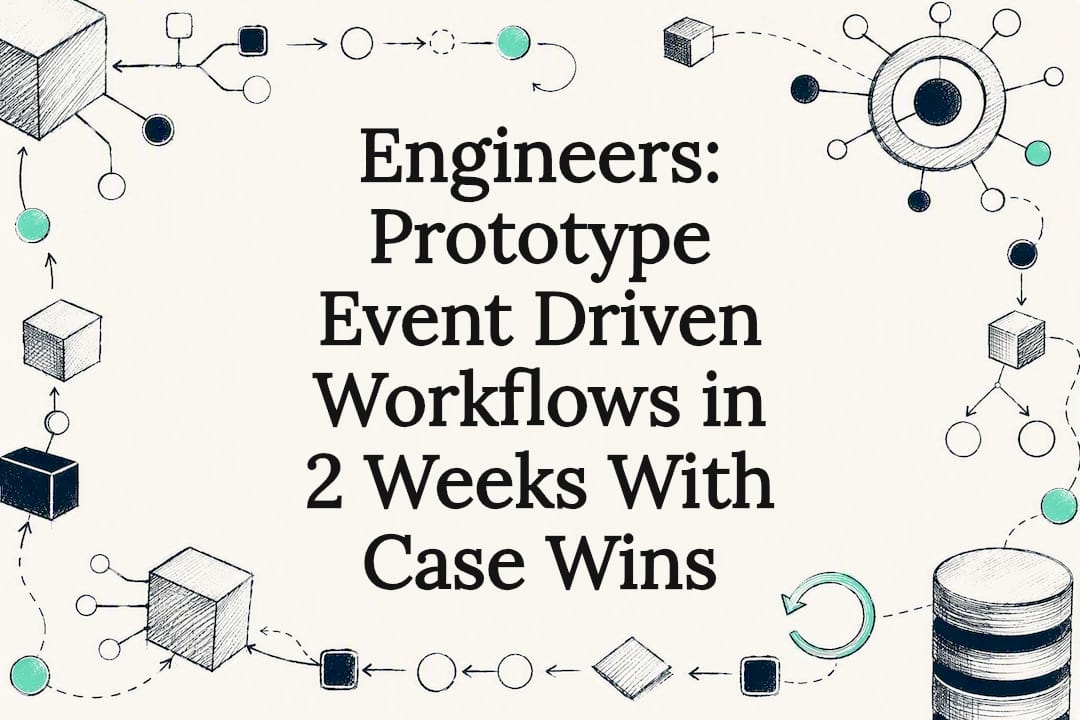 Event-driven workflow title card illustration
