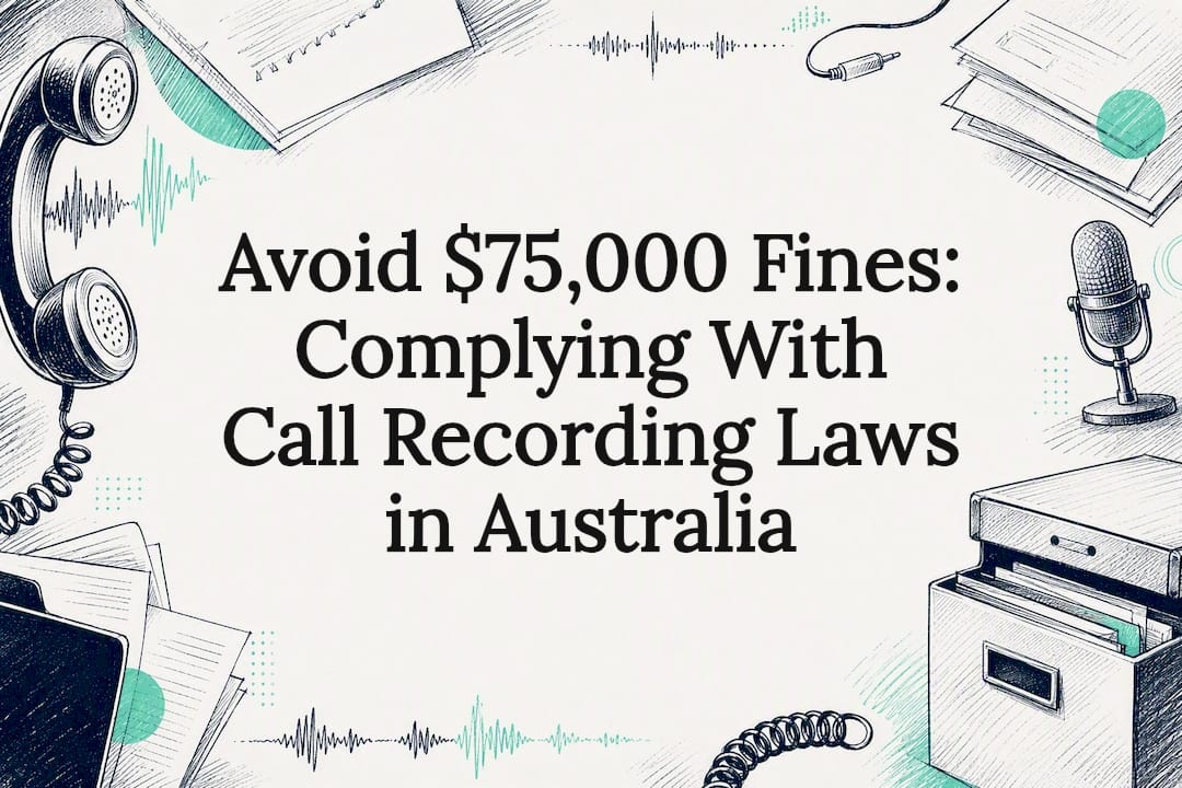 Decorative call recording law title card